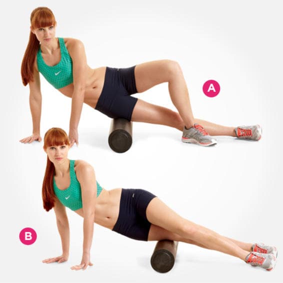 Foam roller harjutused reie küljele Reie küljele mõeldud foam rolleriga